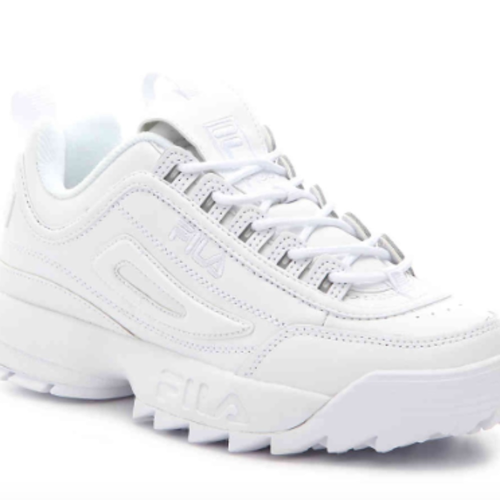 White Womens Fila Disruptor II Sneakers